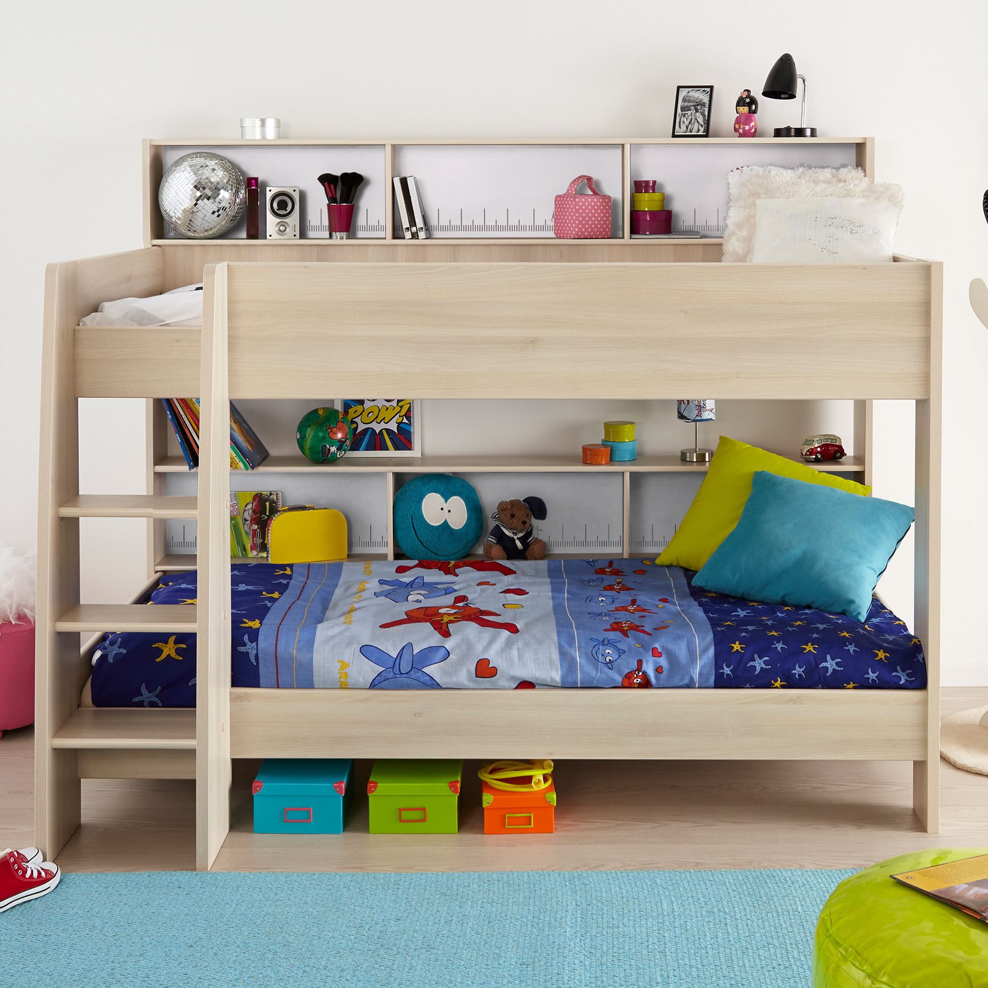 Parisot Tam Tam Bunk Bed Acacia With Acacia White Interchangeable Panels