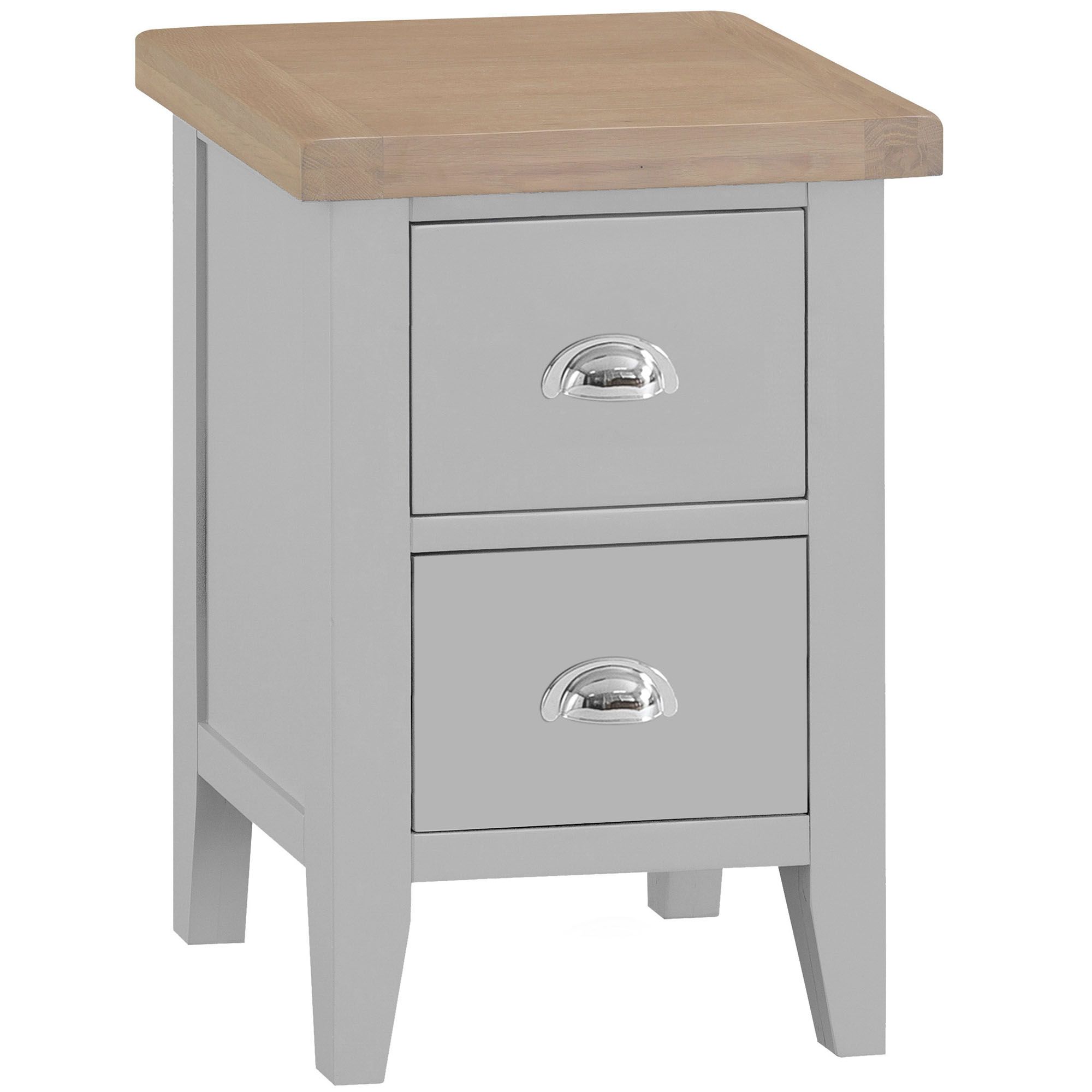 Tilly Small 2 Drawer Bedside Locker Grey - Bedside Lockers & Bedside ...