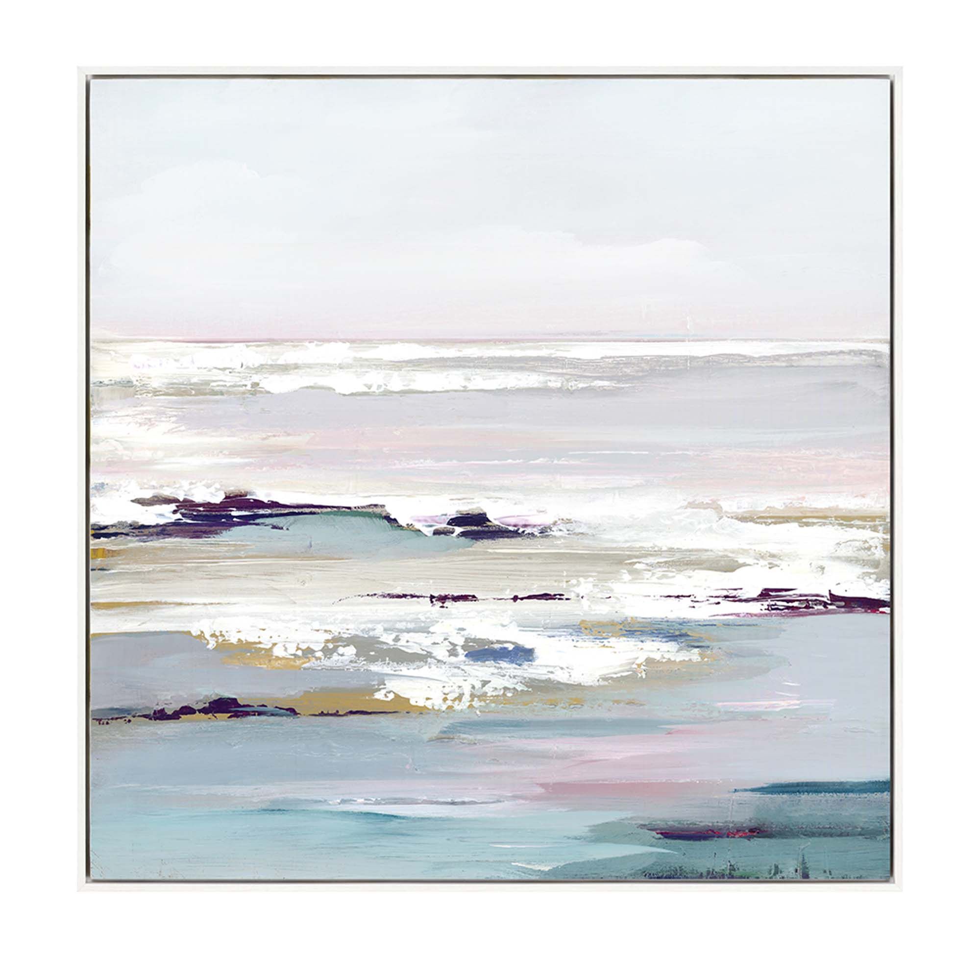 Artko Purple Tides 104cm x 104cm Picture By Valeria Mravyan White Frame ...