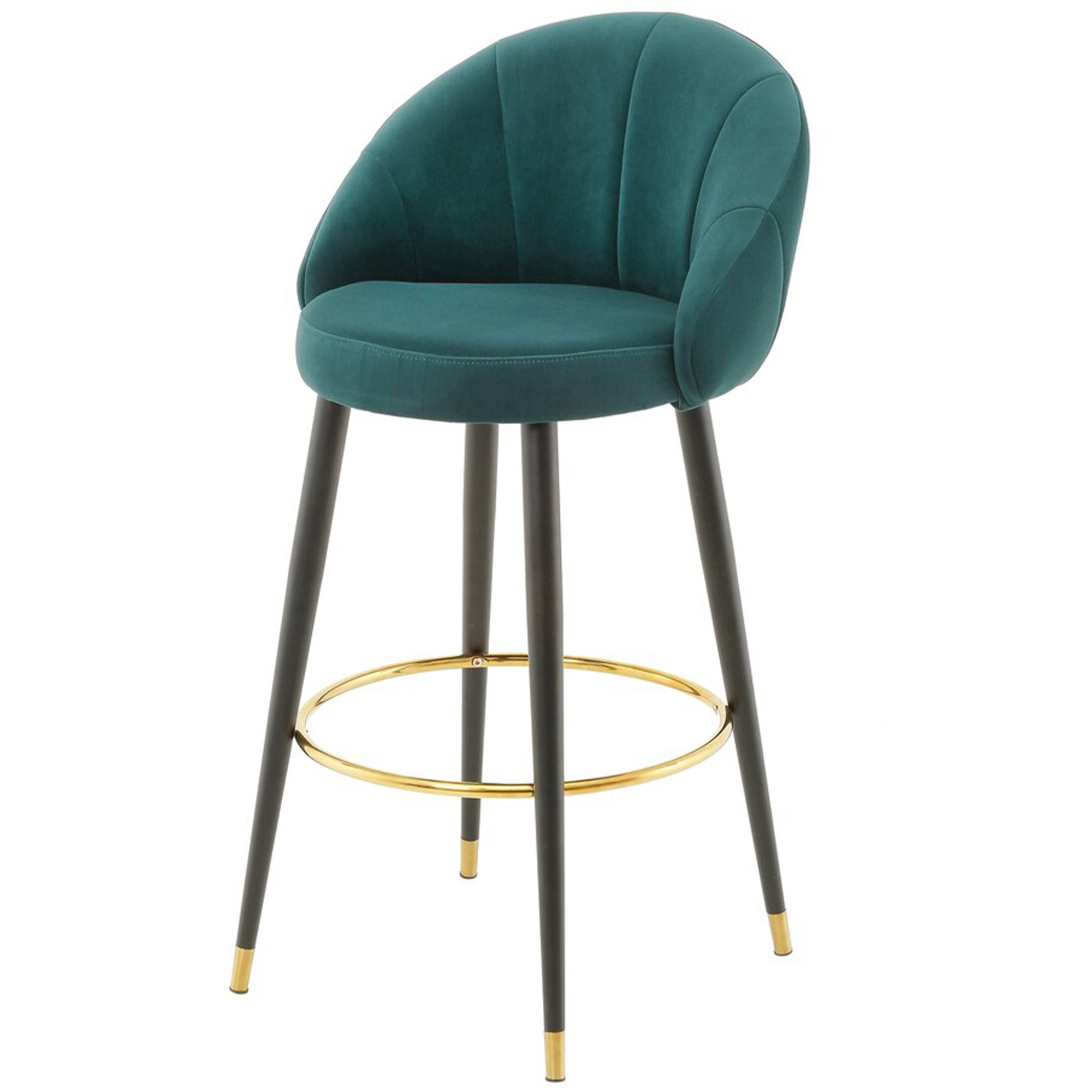 Mindy Brownes Ashley High Bar Stool Fabric Teal Meubles