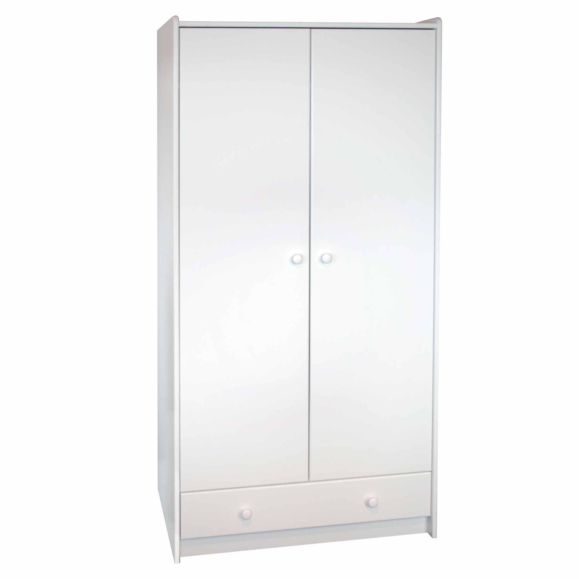 Steens for Kids 2 Door + 1 Drawer Tall Wardrobe White - ALL CHILDREN'S ...