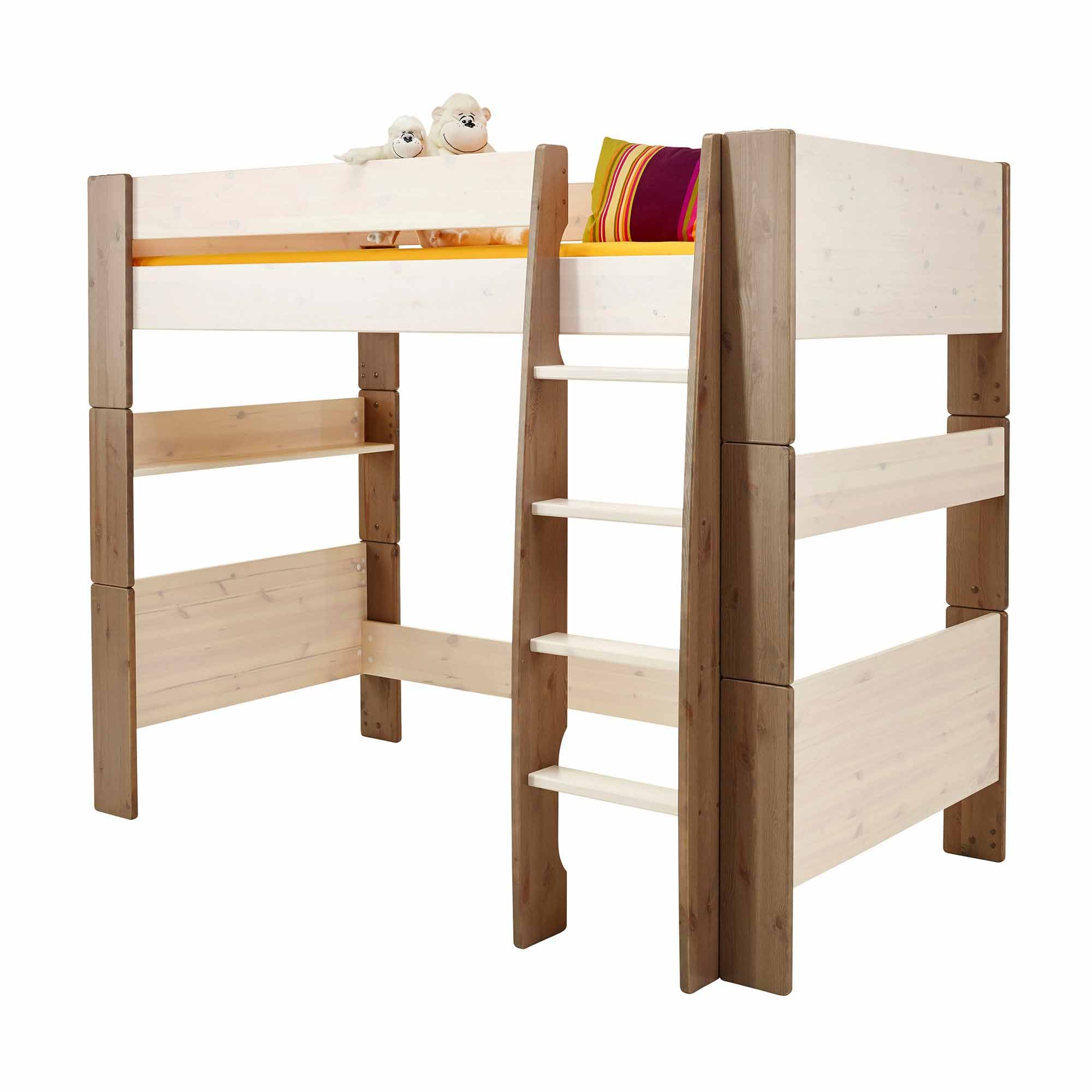 Steens for Kids High Sleeper White & Brown - High Sleepers - Meubles