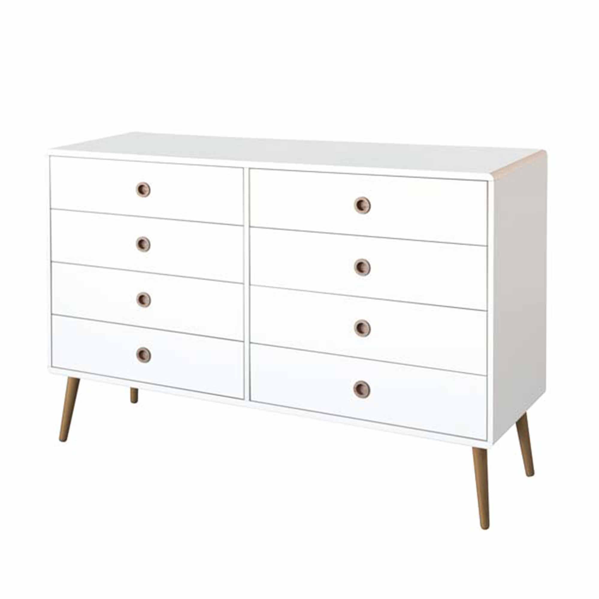 Steens Softline 4 + 4 Drawer Chest of Drawers White - Chest of Drawers ...