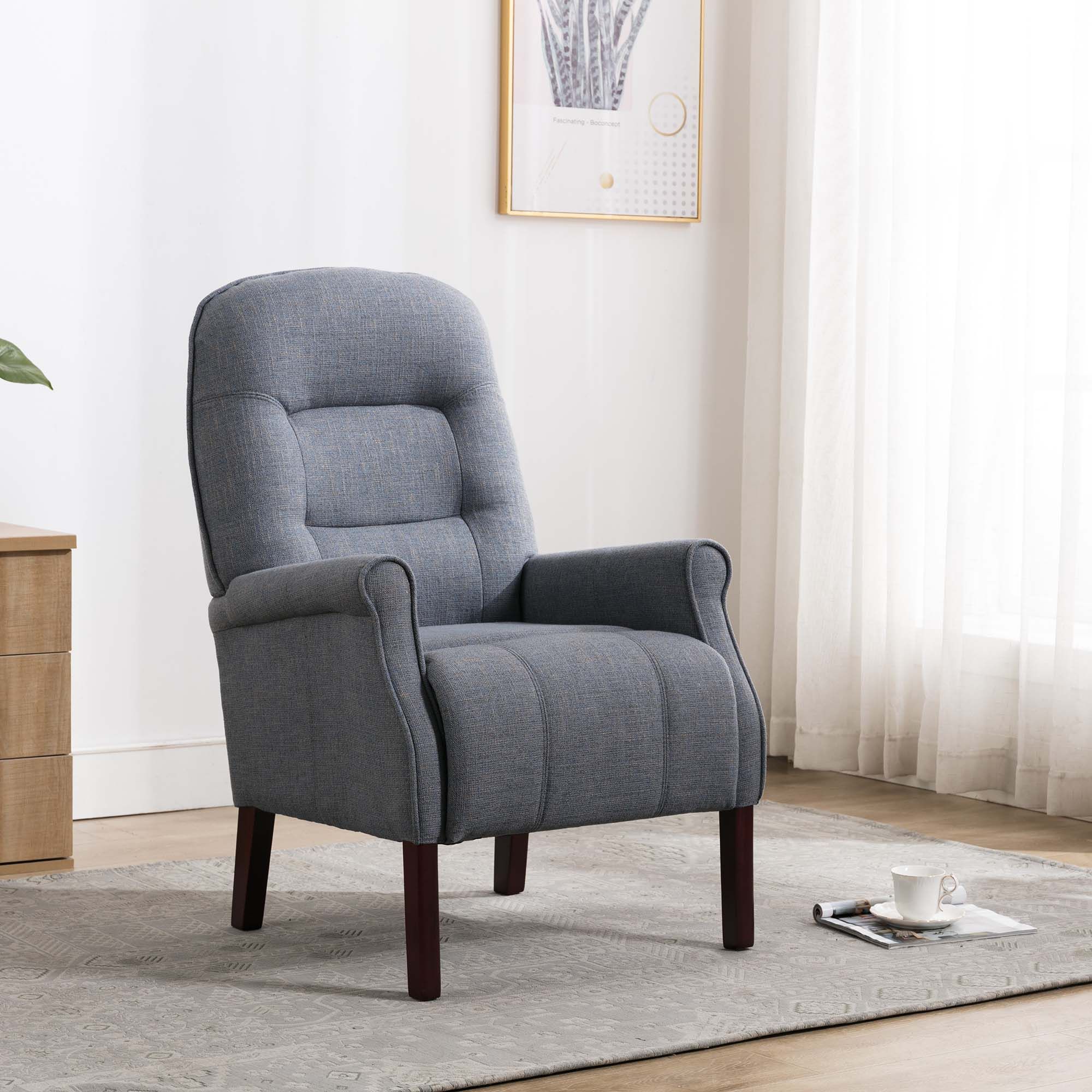 Cliften Armchair Fabric Denim Blue - Fireside Chairs - Meubles