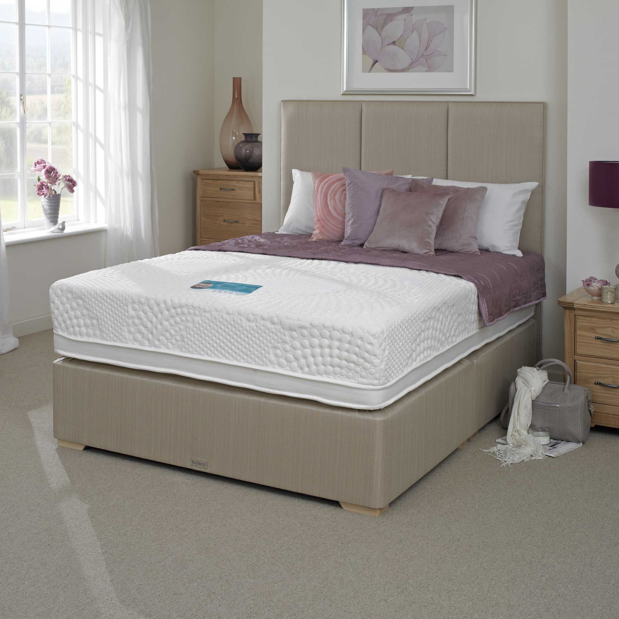 SleepSpa Gel Serene 2000 Pocket Super King (180cm) Firm Edge Divan Set ...