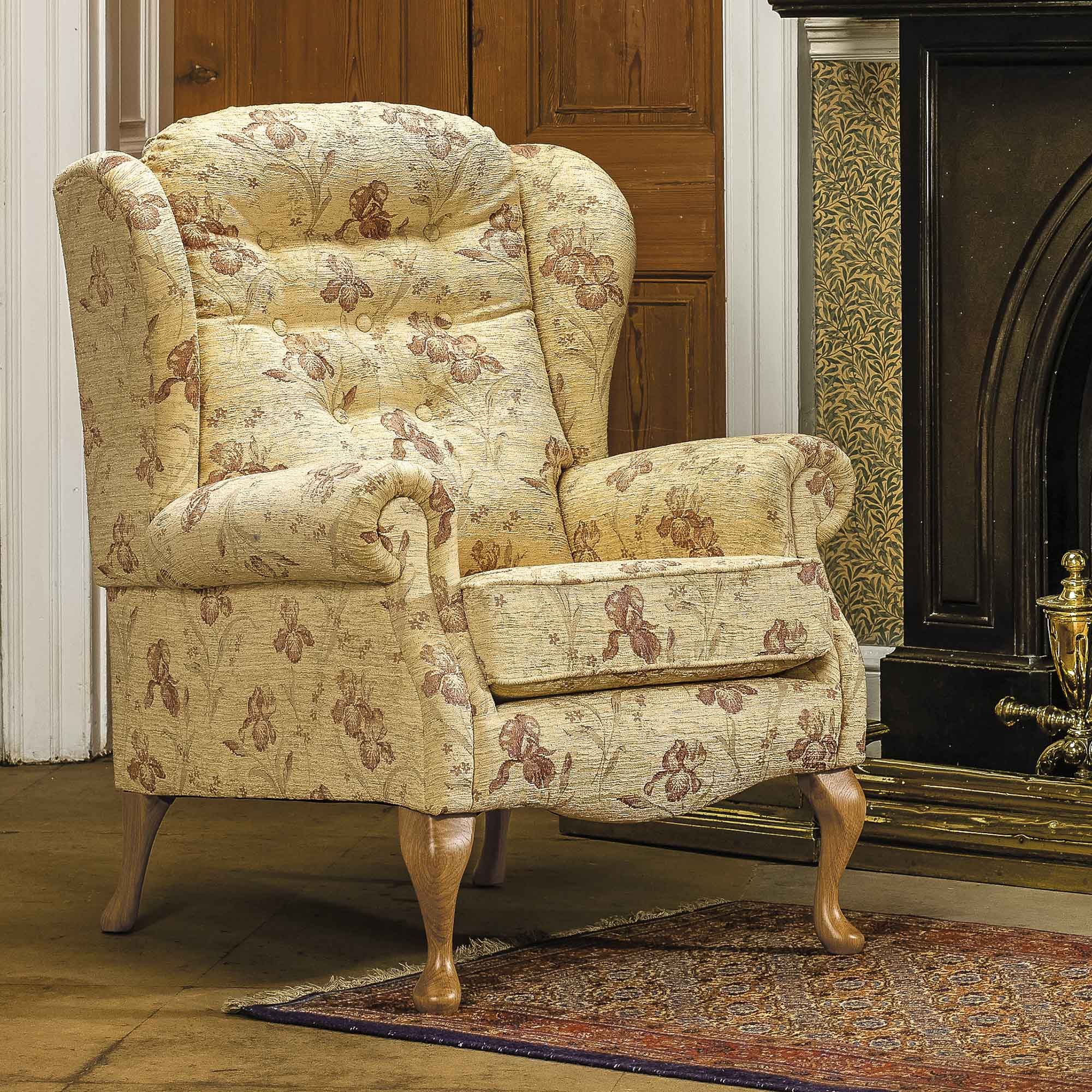 Sherborne Lynton Fireside Chair High Seat Standard Fabric Fireside