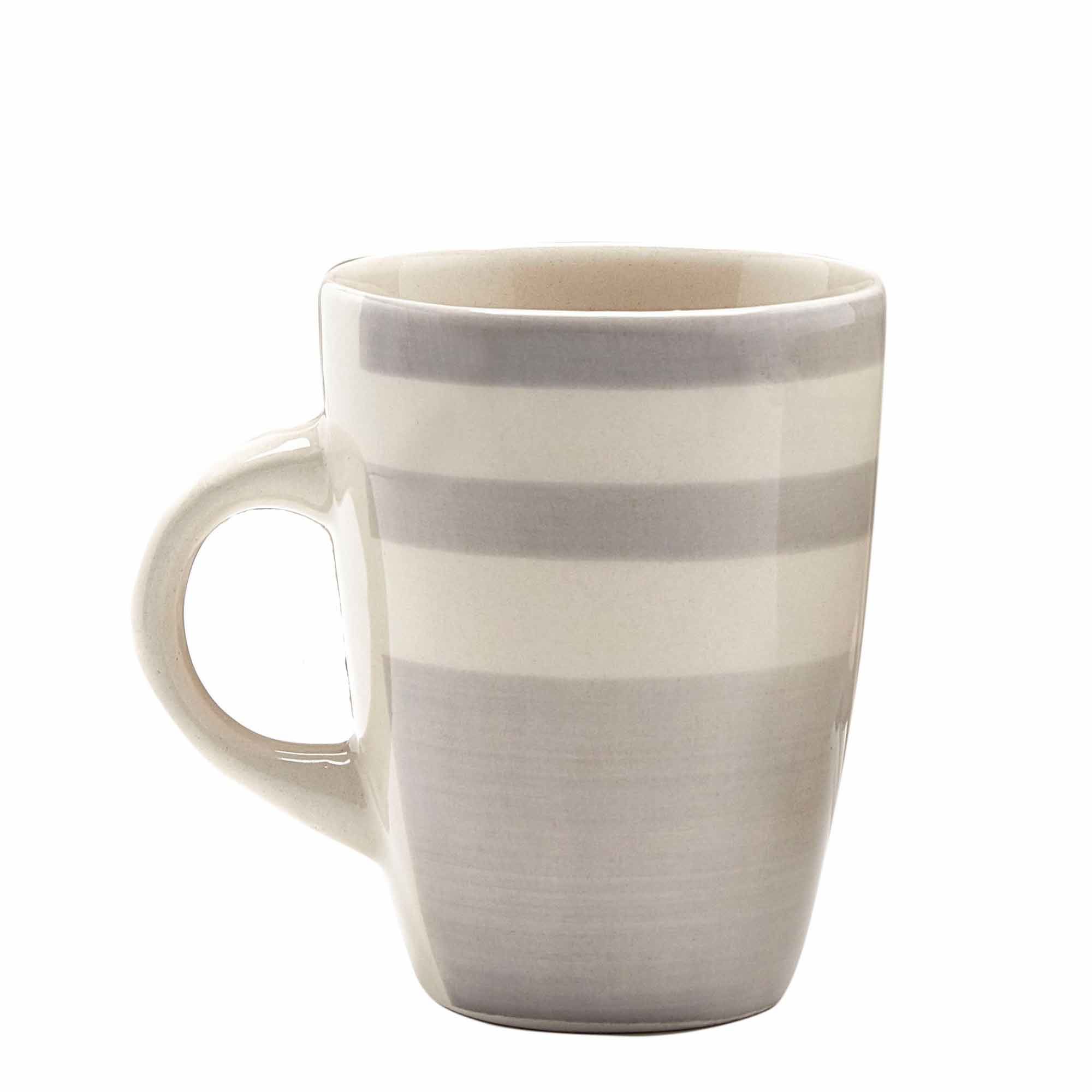 Simply Home Essentials Mugs Grey Stripe (Set of 4) - Mugs & Cups - Meubles