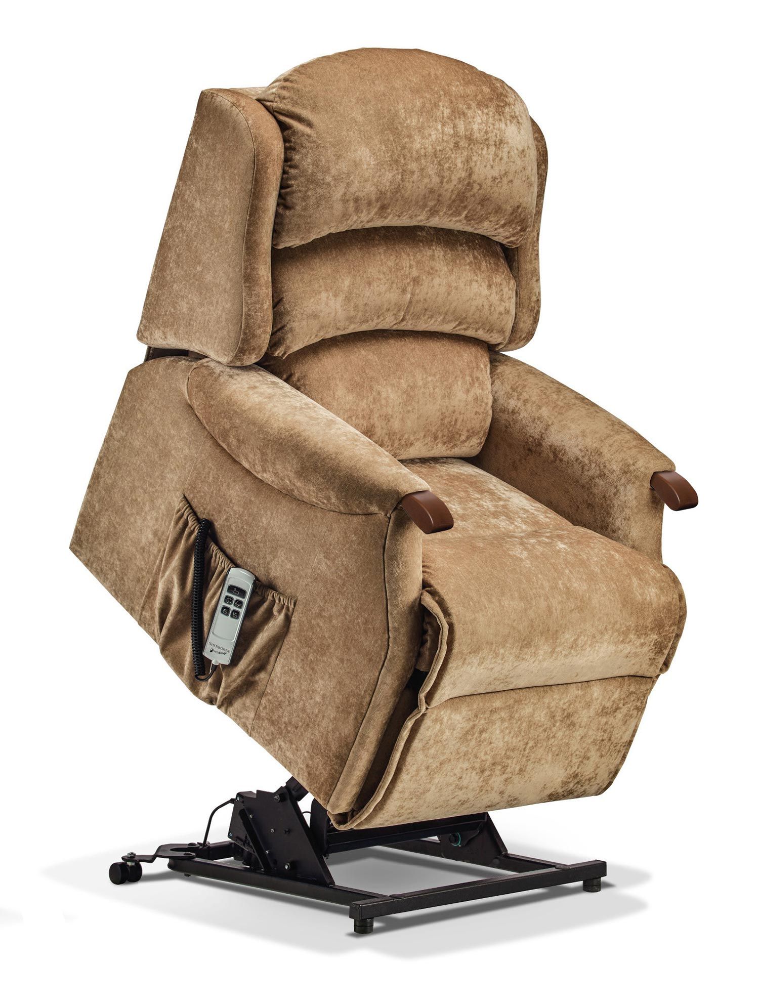 Sherborne Malham Small Electric Lift And Rise Recliner With Lumbar Support Fabric Aquaclean 2819