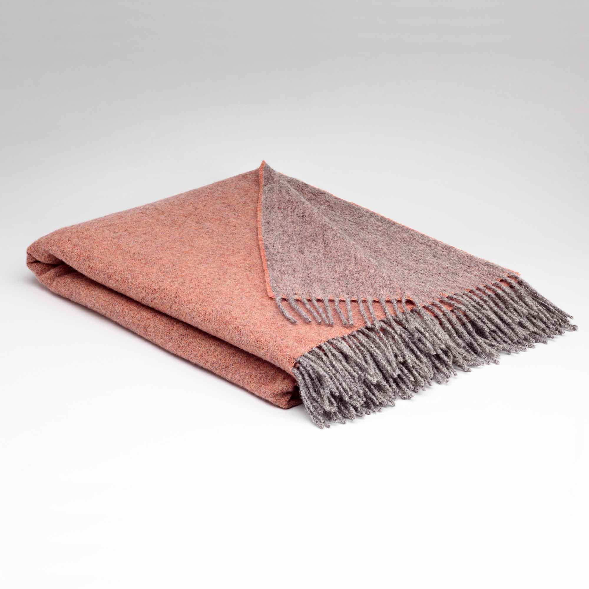 McNutt Collection Peach Nectar Reversible Throw 145cm x 200cm Orange ...