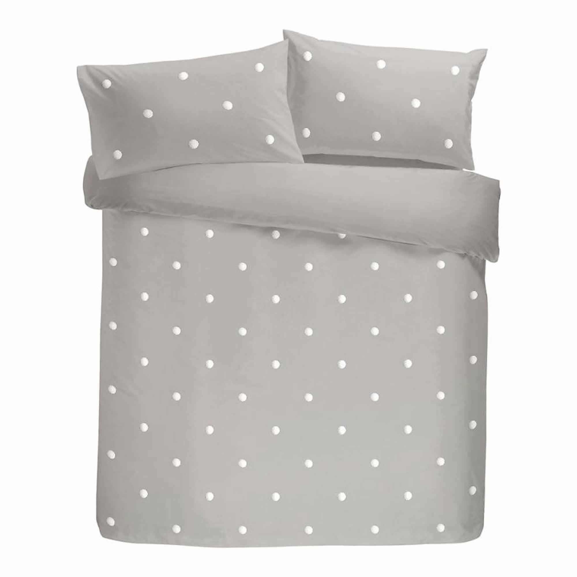 Appletree Dot Garden Duvet Cover Set Silver - Duvet Covers - Meubles