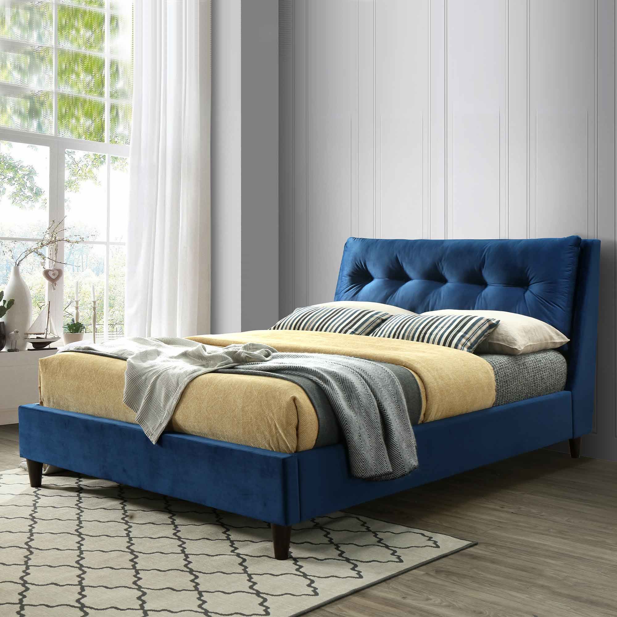 Megan Fabric Bedstead | Megan Bedstead Fabric Blue | Shop Online Now ...