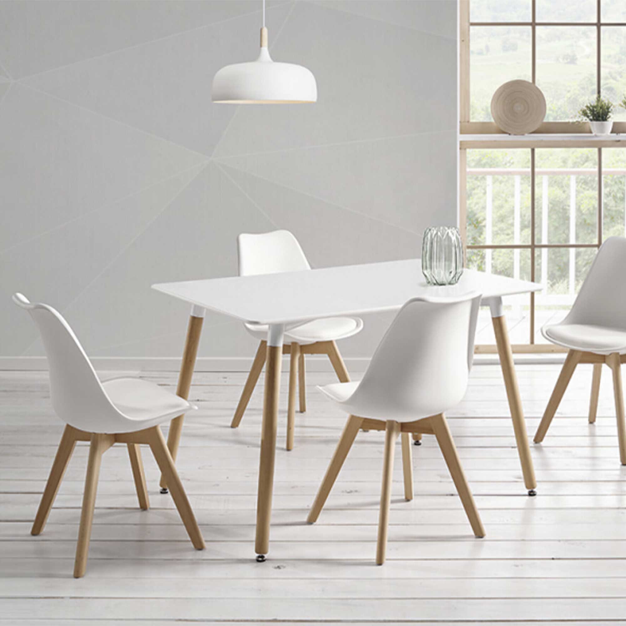 white 6 person dining table