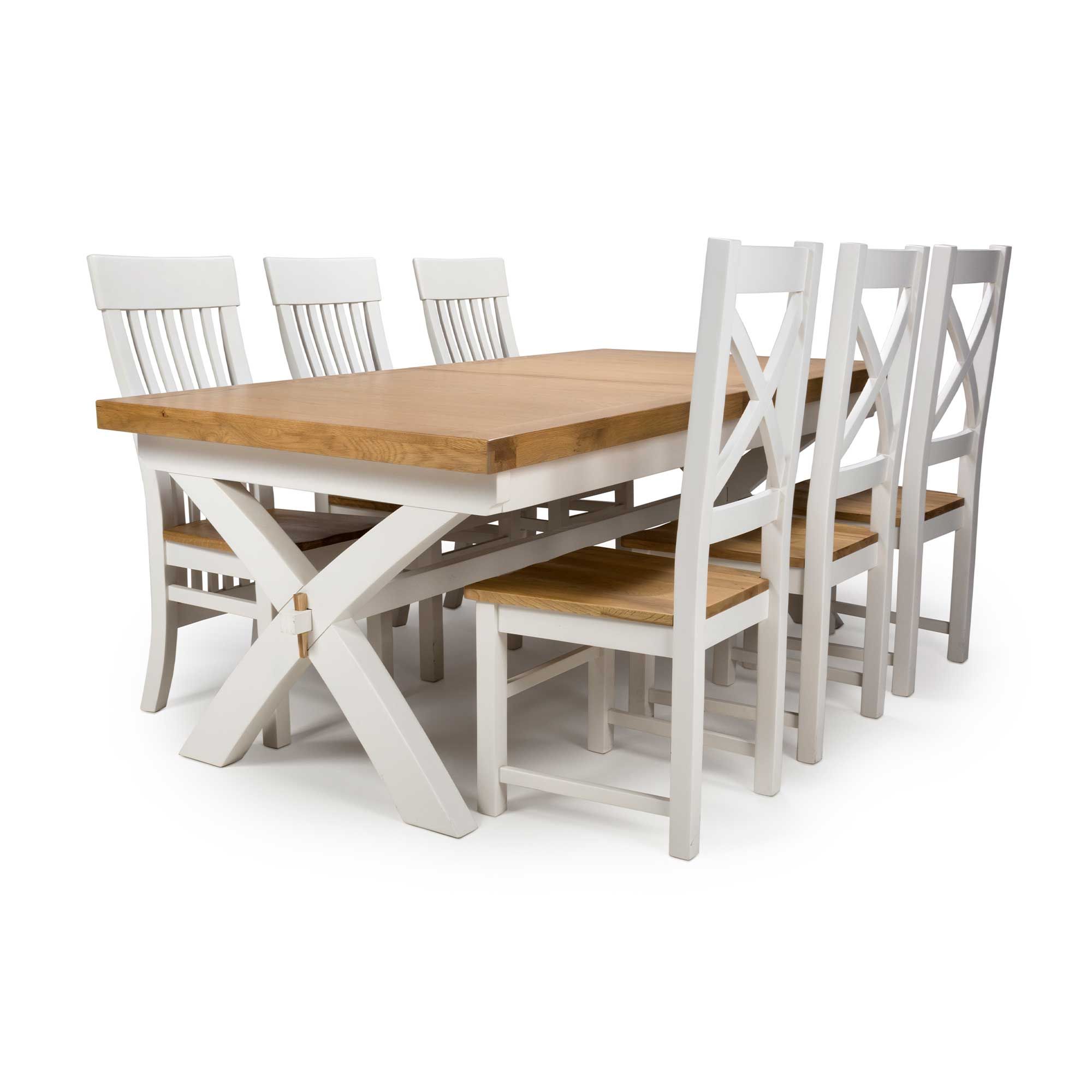 Portland 10 Person Dining Table White - Meubles