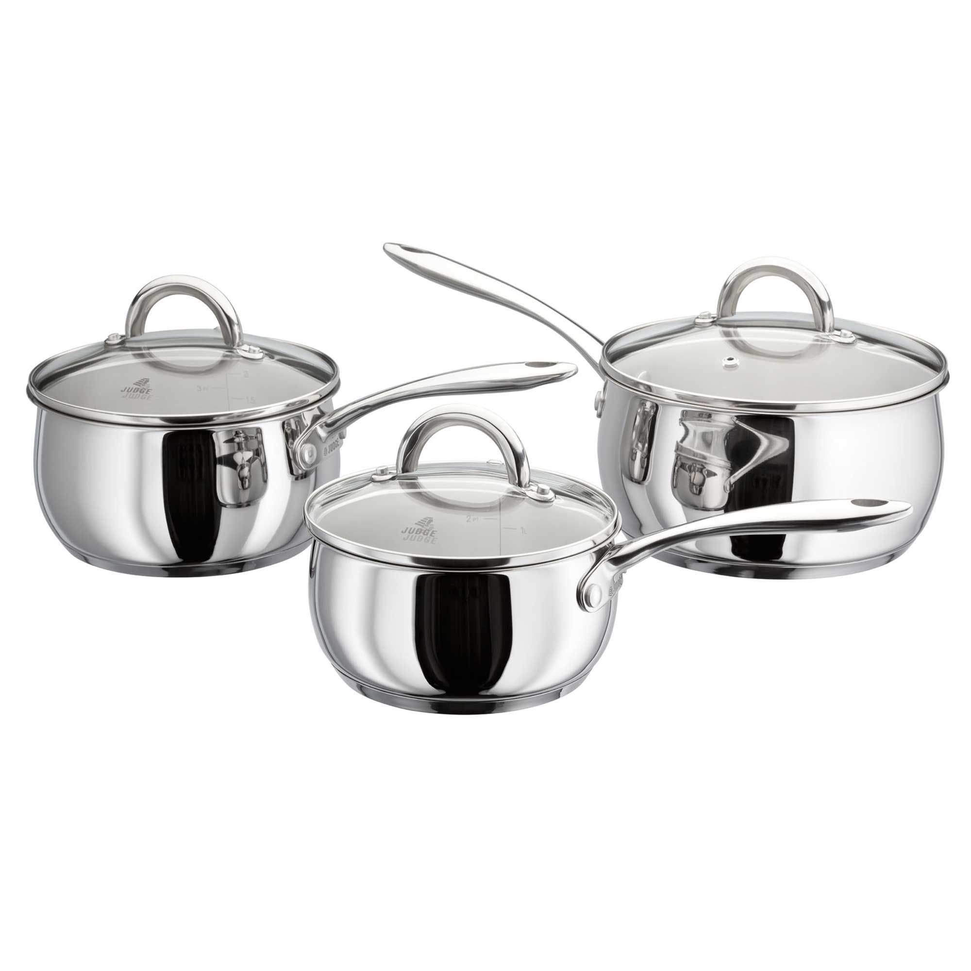 Judge Classic 3 Piece Saucepan Set Saucepans & Saucepan Sets Meubles