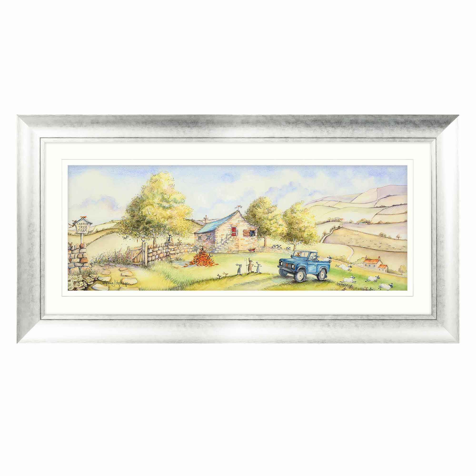 Artko Carrot Tree Farm 112cm X 57cm Picture By Catherine J Stephenson Silver Frame Pictures Wall Art Meubles