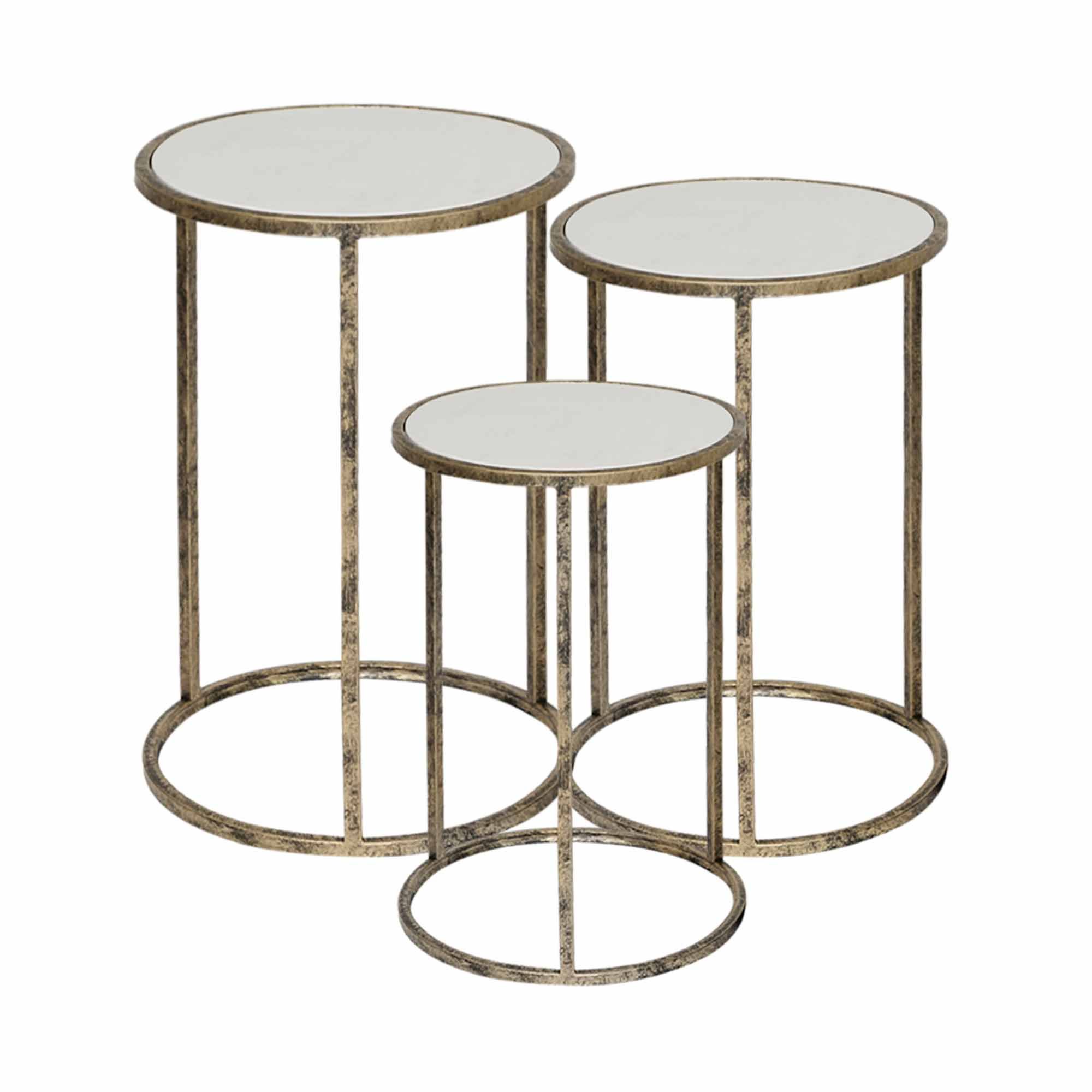 Mindy Brownes Marble Top Nest of Tables (Set of 3) Nest of Tables