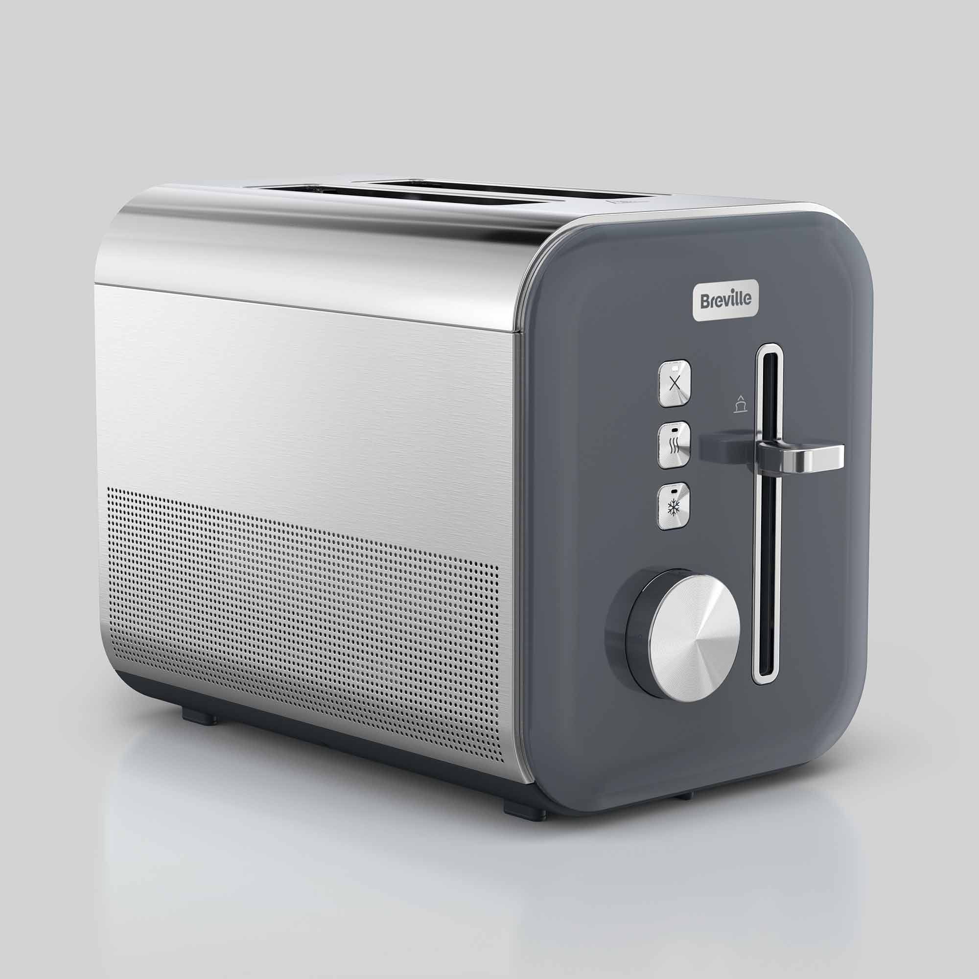 Breville High Gloss 2 Slice Toaster Grey Toasters Meubles