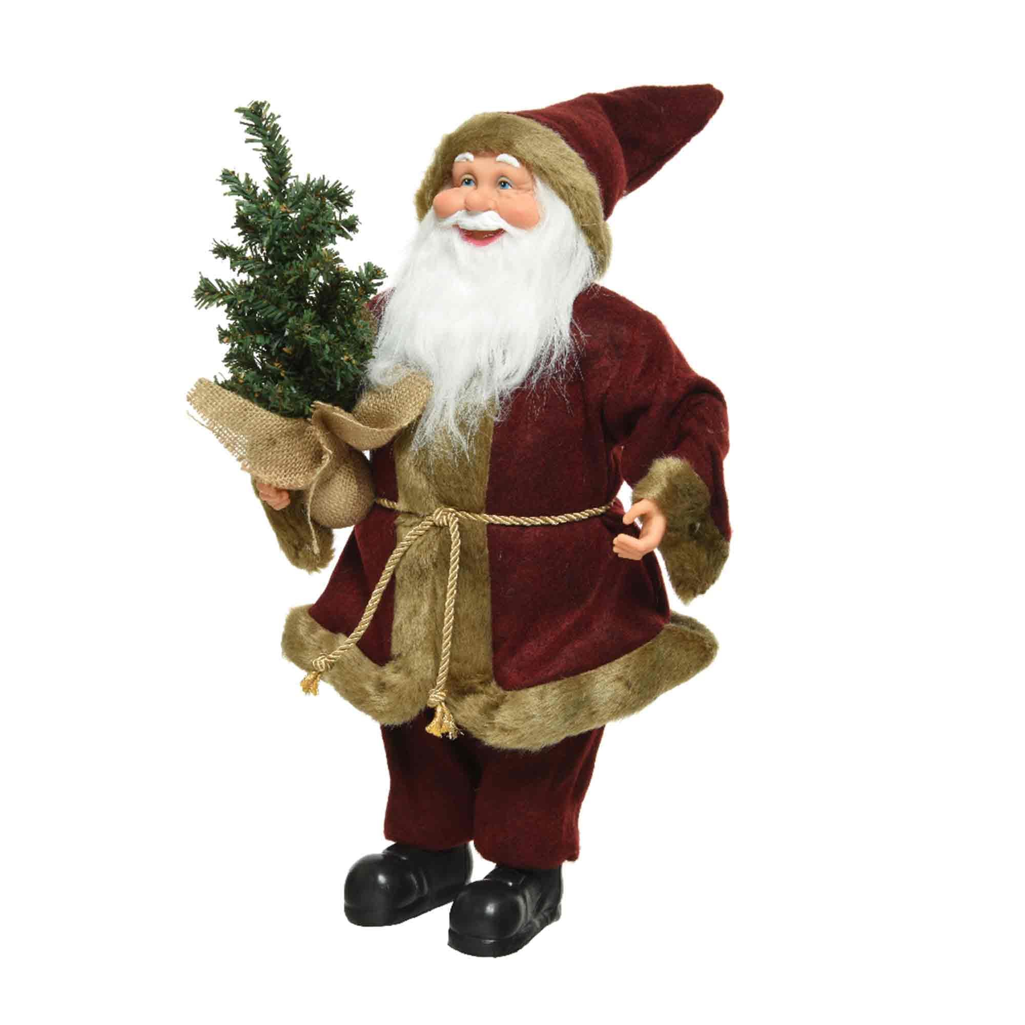 Standing Santa With Tree 45cm - Meubles