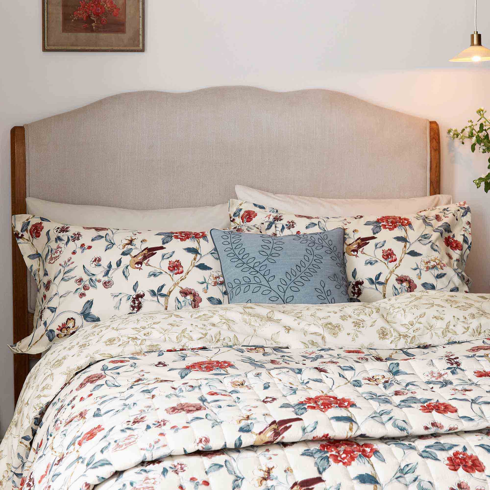 Sanderson Sissinghurst Reversible Single Duvet Cover Set Ruby - Meubles