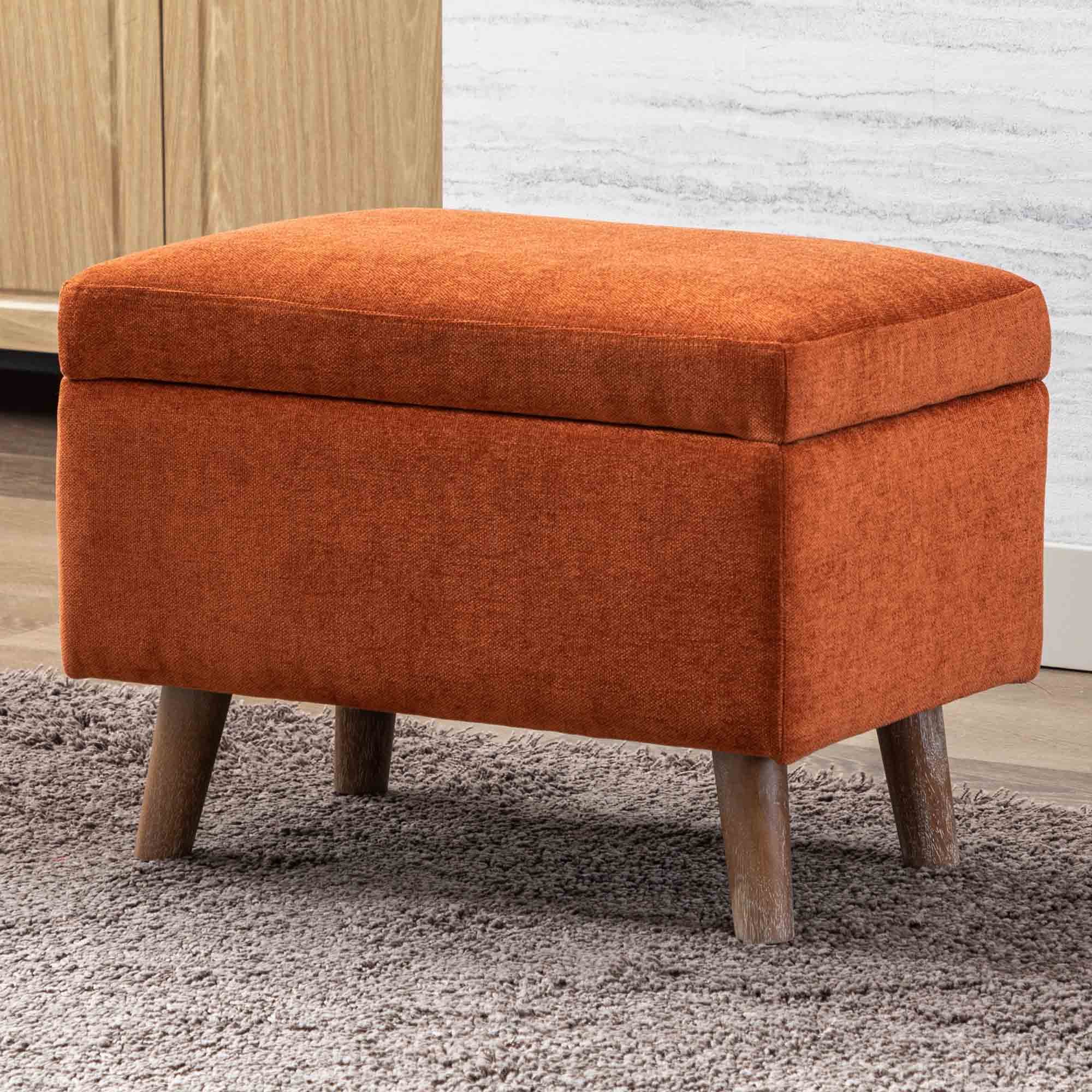 Orange on sale storage footstool