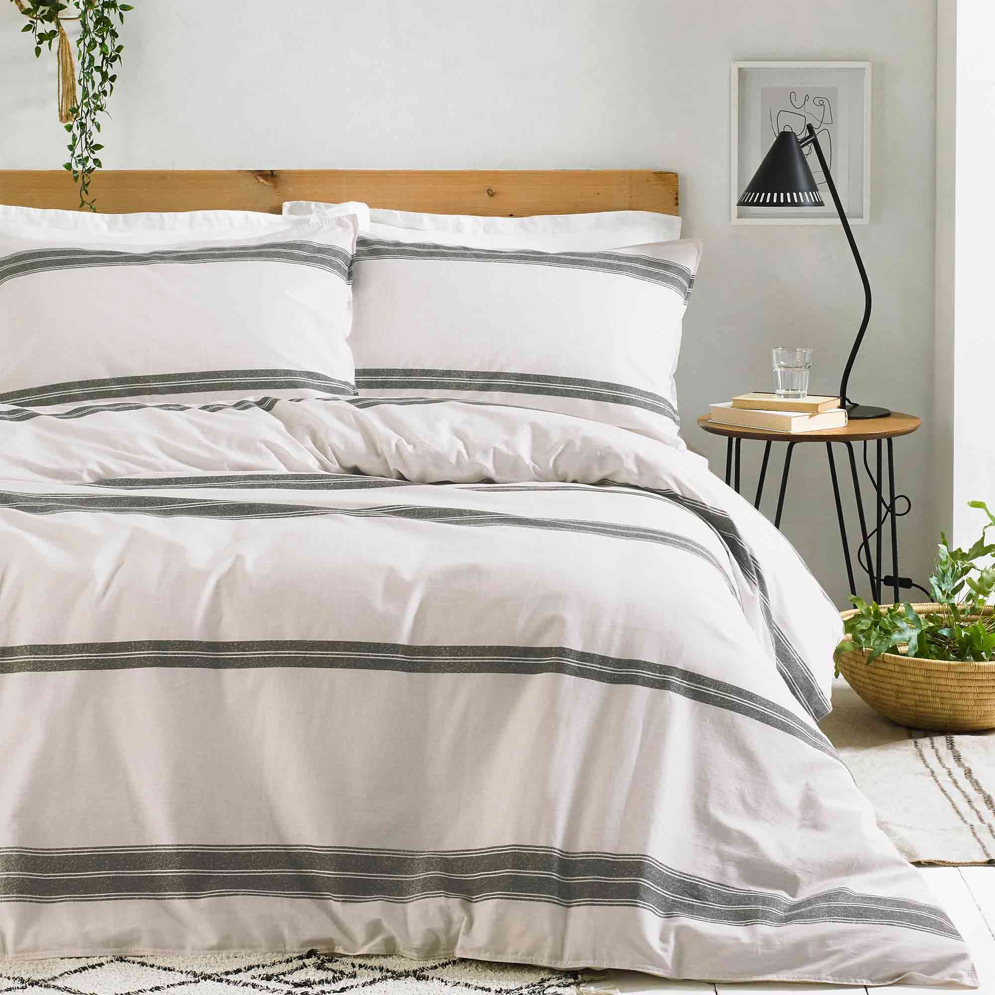 Blumtal Grey Bedding Single Duvet Cover Set - 100% Cotton Sateen like –