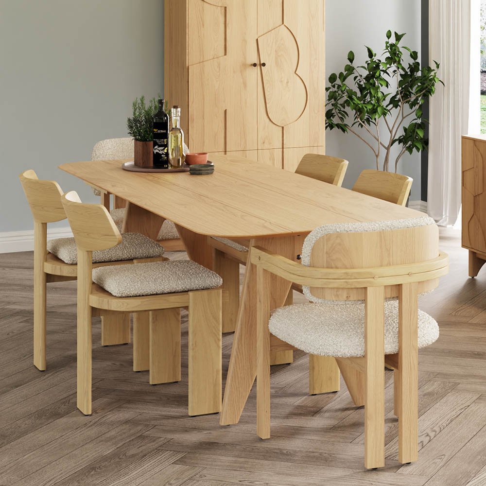 Ely 10 Person Dining Table Oak - Meubles