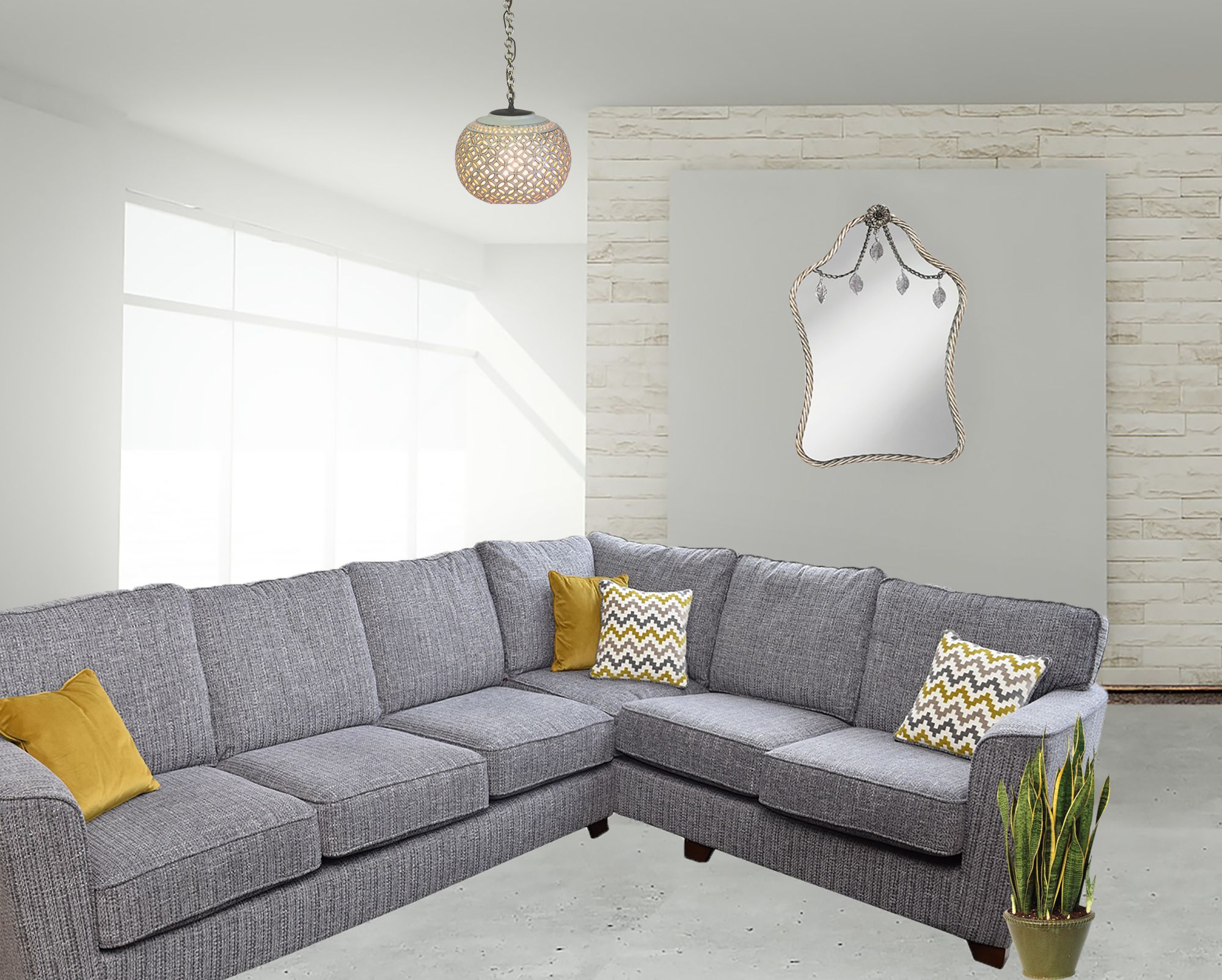 Bali 3 Seater + 2 Seater Corner Sofa LHF Fabric B - Corner Sofas - Meubles