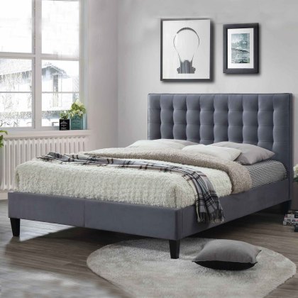 Becky Bedstead Fabric Grey (Multiple Sizes)
