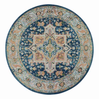 Ankara Global 11 Rug Blue & Multicoloured (Multiple Sizes)