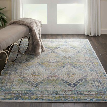 Ankara Global 07 Rug Blue & Grey (Multiple Sizes)