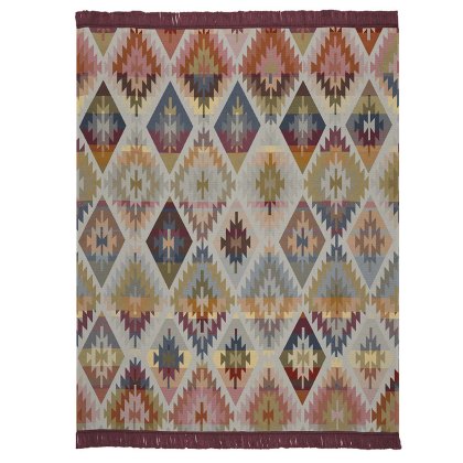 Ikat Diamond Throw 140cm x 180cm Multicoloured