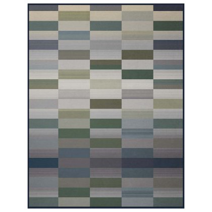 Ombre Blocks Throw 140cm x 180cm Green