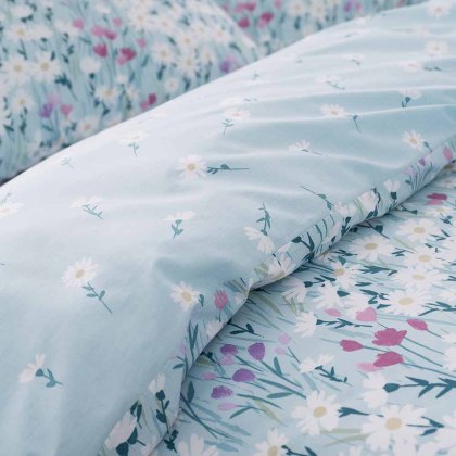 Daisey Meadow Duvet Cover Set Duckegg (Multiple Sizes)