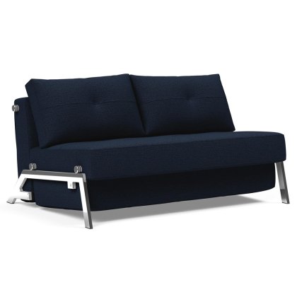 Alisa 140 2 Seater Sofa Bed With Chrome Legs Fabric