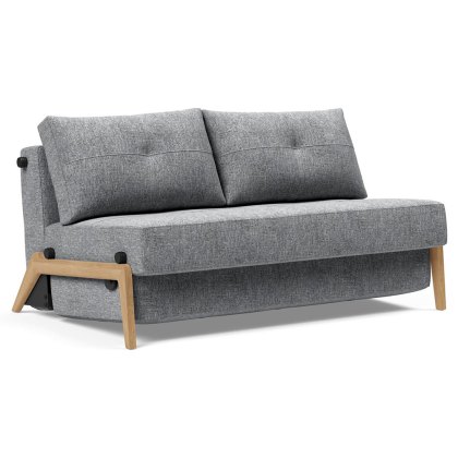 Alisa 140 2 Seater Sofa Bed With Oak Legs Fabric