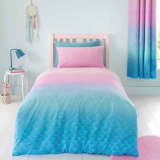 Mermaid Duvet Cover Set Blue/Pink (Multiple Sizes)