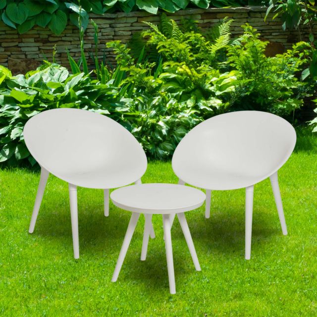 Kaemingk Marbella Bistro Set White Table Chair Sets