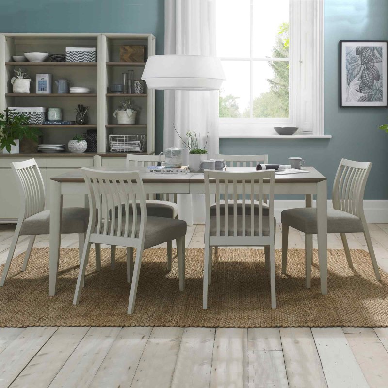 Grey low back store dining chairs