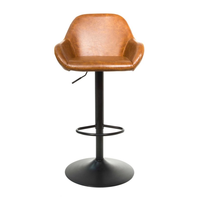 james faux leather hydraulic bar stool