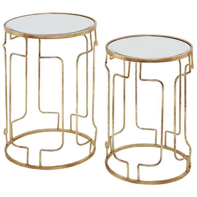 Mindy Brownes Cliona Nest of Tables Gold (Set of 2) - Coffee, Lamp ...