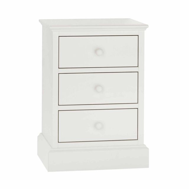 Julie 3 Drawer Bedside Locker White All Bedroom Collections Meubles