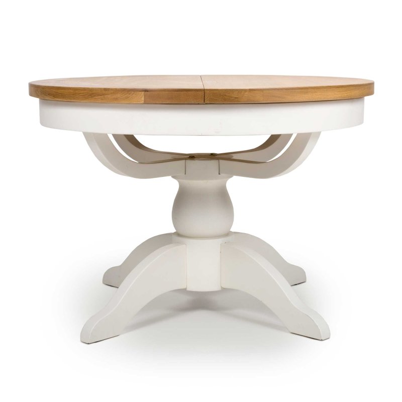 round extendable table white