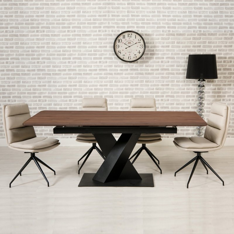 bronx light 6 seater dining table