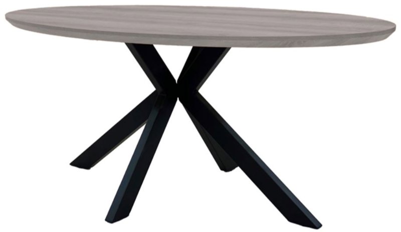 oval dining table grey