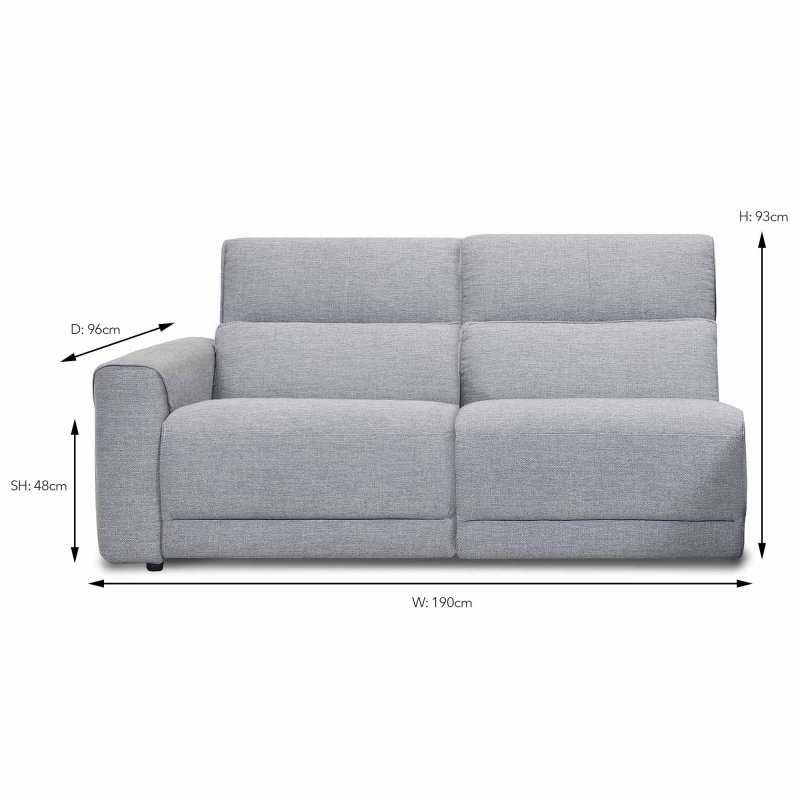 Federico Modular 3 Seater Sofa With Electric Footrest & Headrest LHF Fabric  Category 20 - Meubles