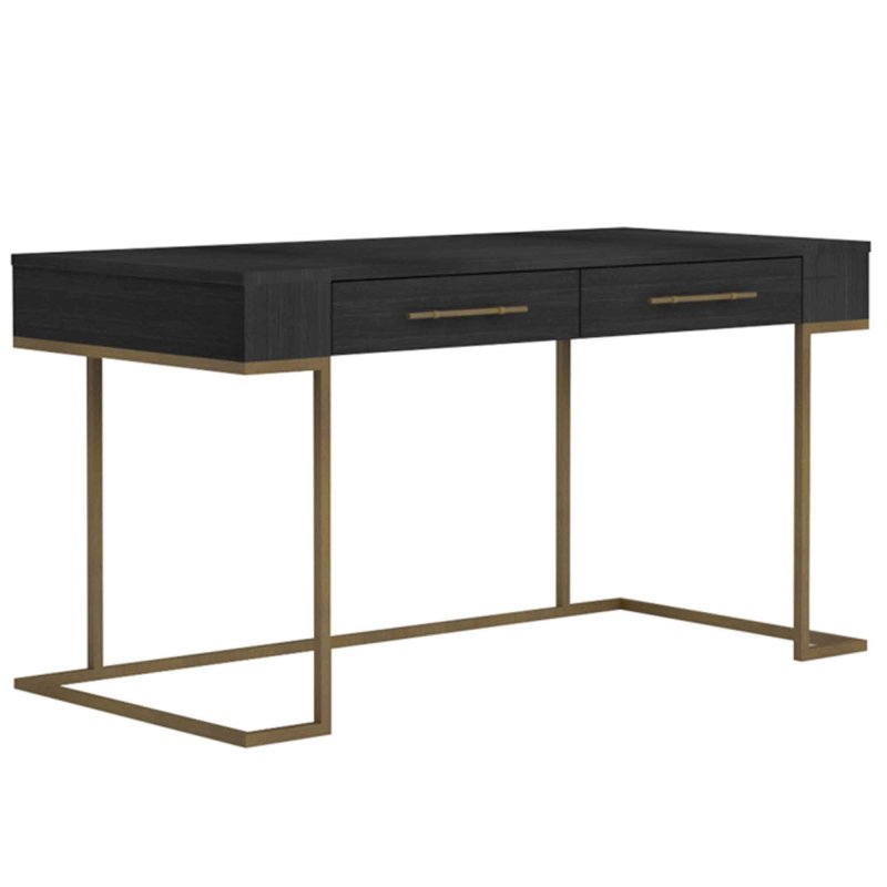 oxford black small storage desk