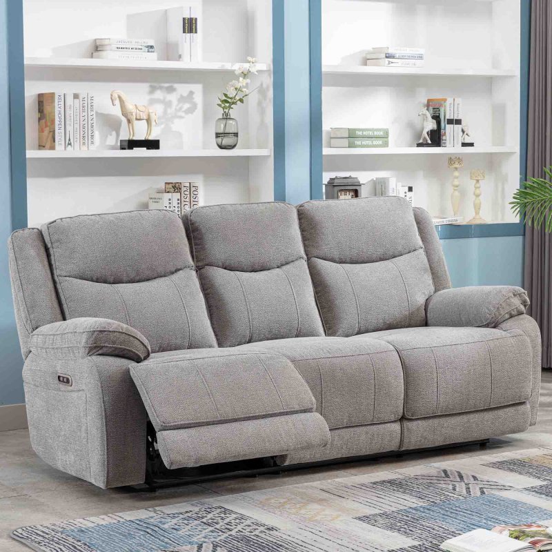 2 seater electric discount recliner with console