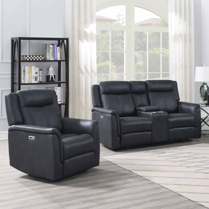 Black deals suede recliner