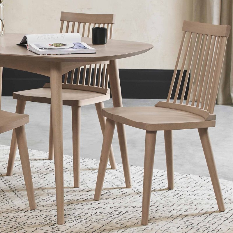 Scandi oak outlet dining chairs