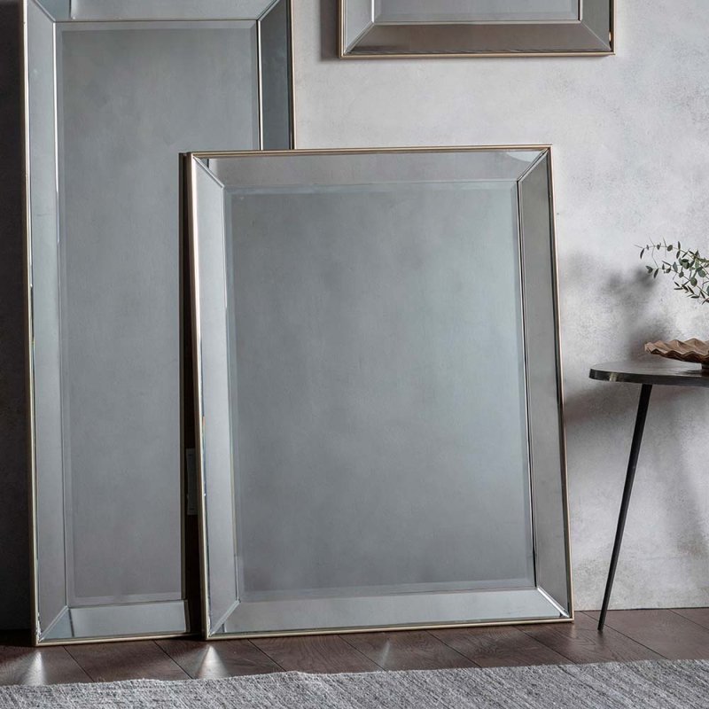 Gallery Baskin Rectangular Wall Mirror Medium Champagne